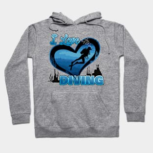 I Love Diving Hoodie